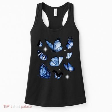 Blue Butterflies Cute Gift Women's Tank Top