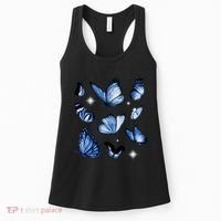 Blue Butterflies Cute Gift Women's Tank Top thumb 0