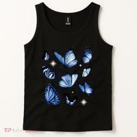 Blue Butterflies Cute Gift Tank Top thumb 2