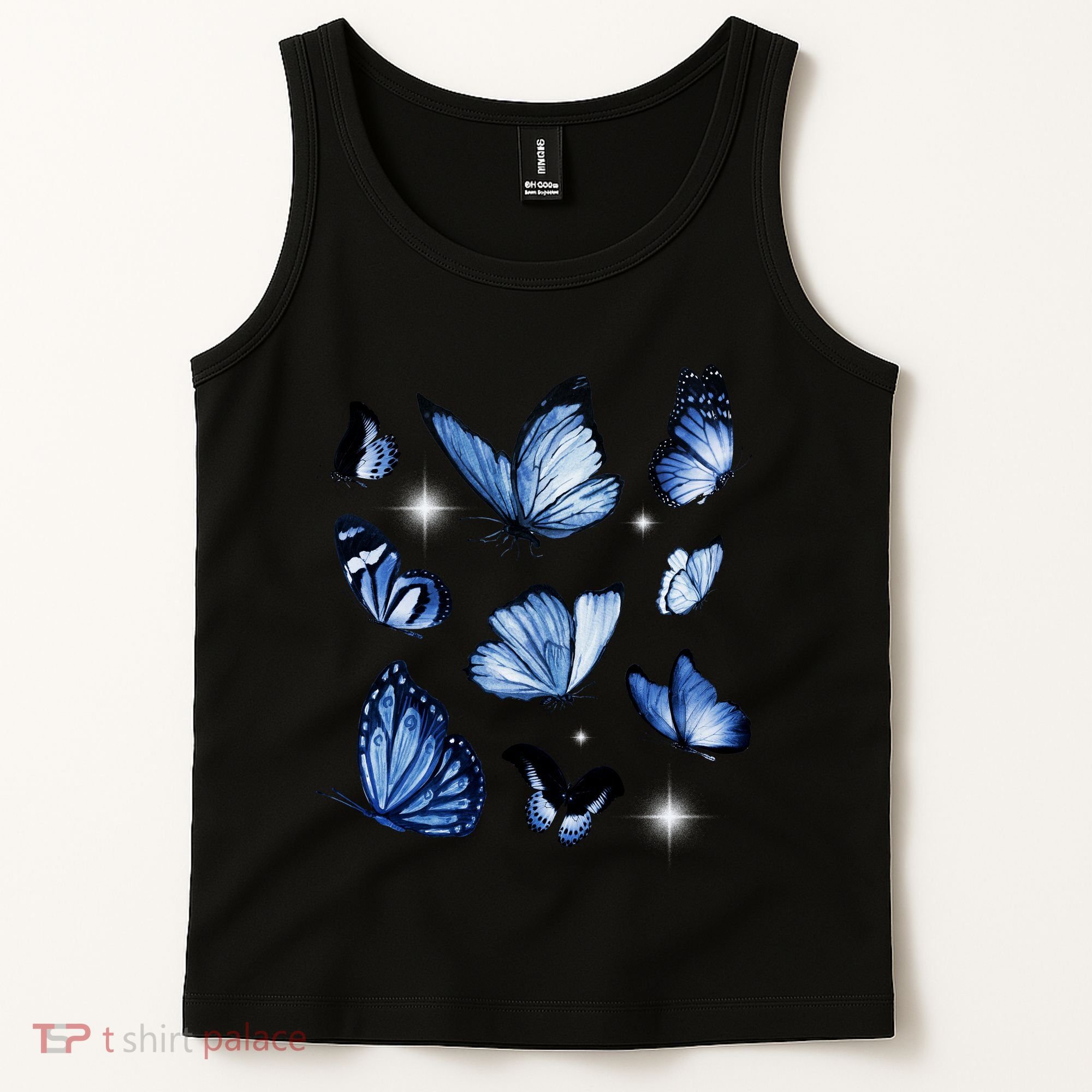 Blue Butterflies Cute Gift Tank Top