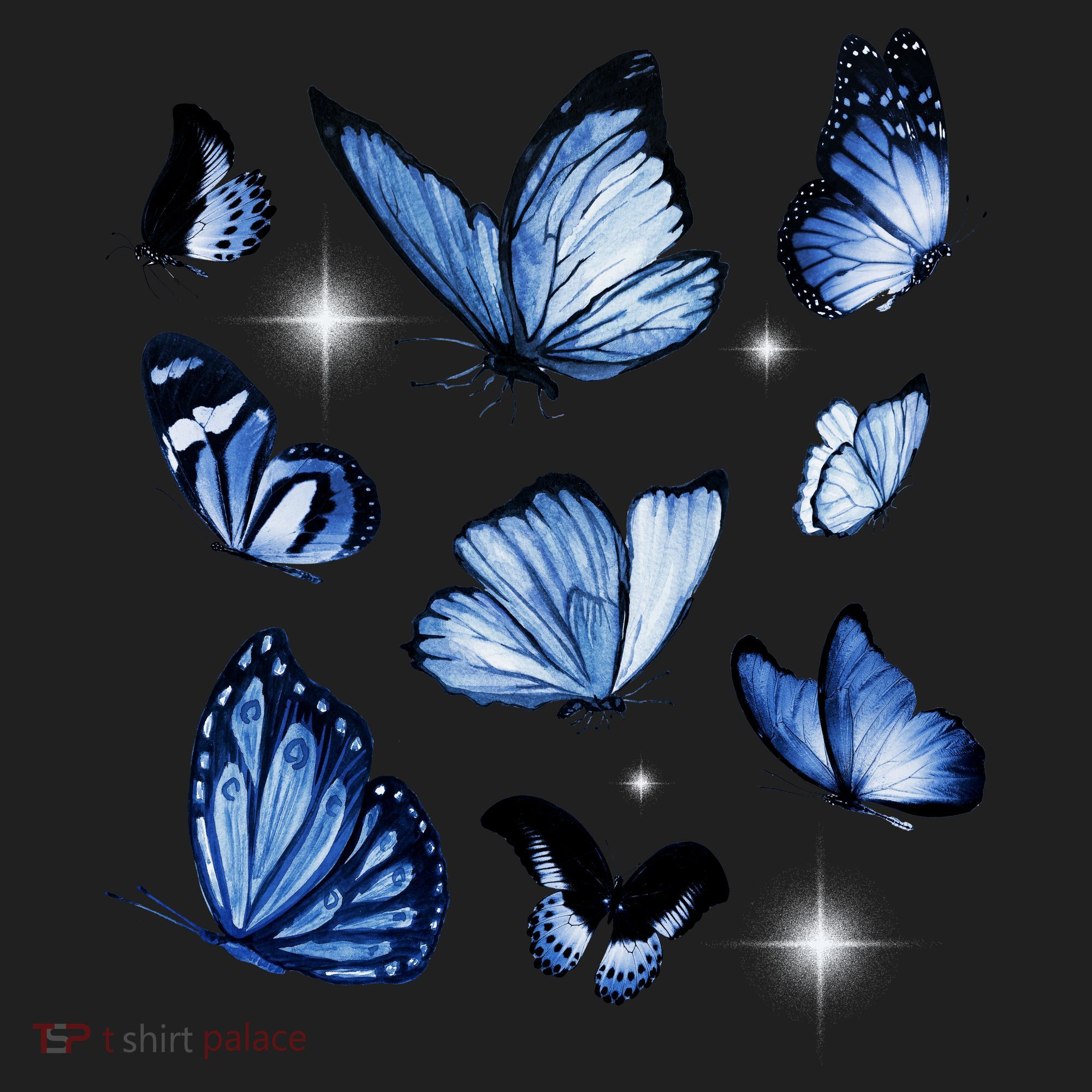 Blue Butterflies Cute Gift Golf Towel