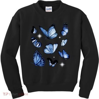 Blue Butterflies Cute Gift Kids Sweatshirt