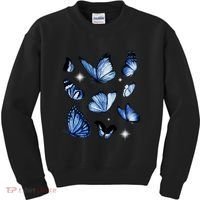 Blue Butterflies Cute Gift Kids Sweatshirt thumb 0
