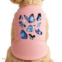 Blue Butterflies Cute Gift Doggie Tank thumb 0