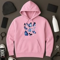 Blue Butterflies Cute Gift Hoodie thumb 3