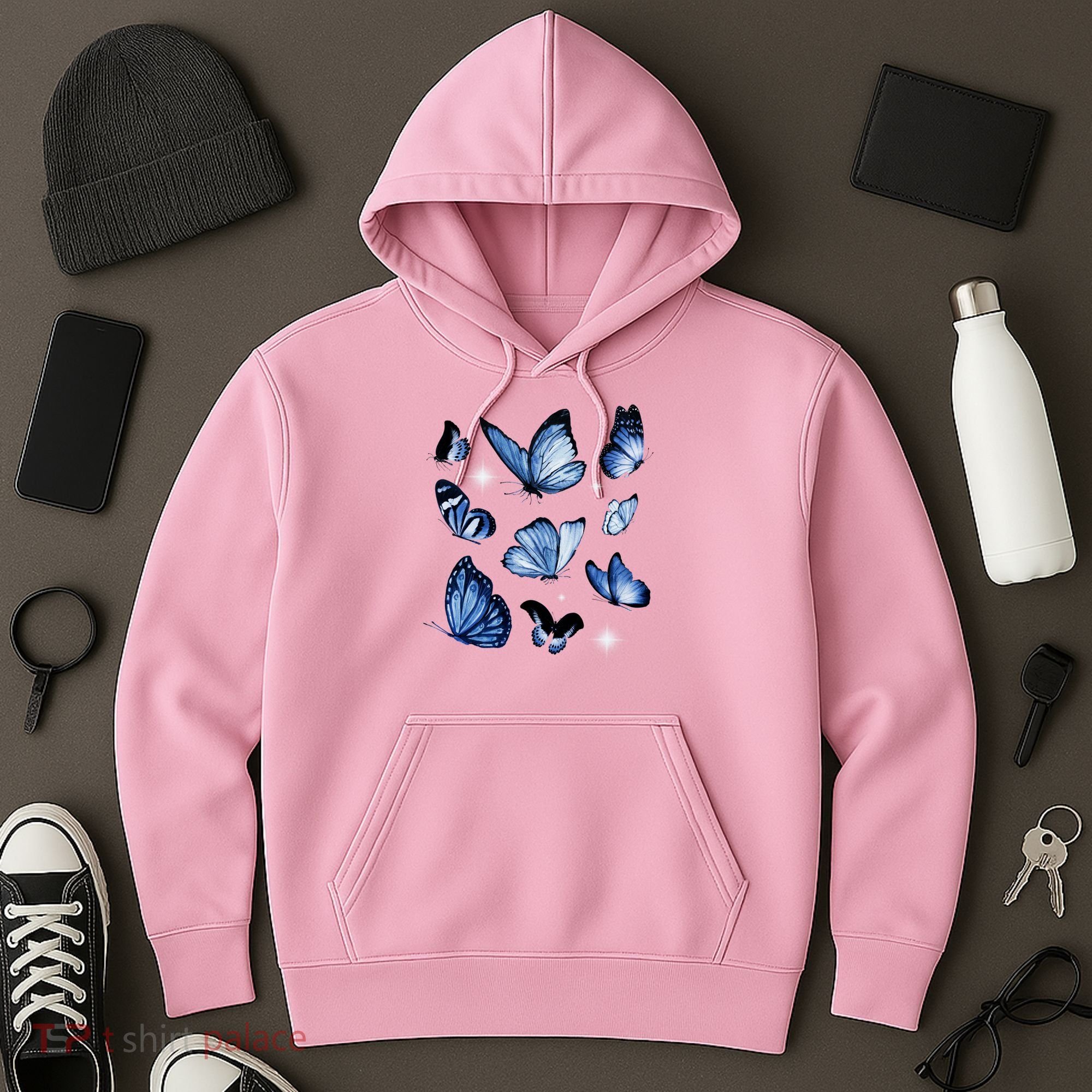 Blue Butterflies Cute Gift Hoodie