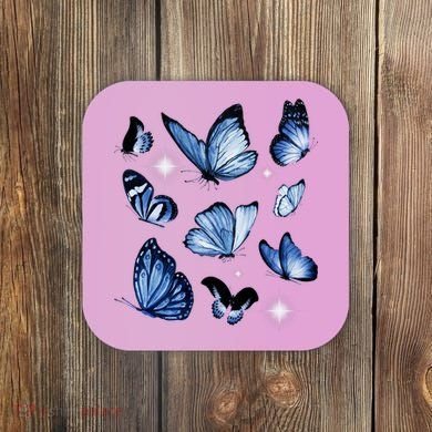 Blue Butterflies Cute Gift Coaster