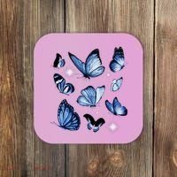 Blue Butterflies Cute Gift Coaster thumb 0