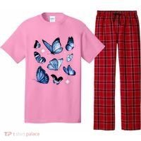 Blue Butterflies Cute Gift Pajama Set thumb 0