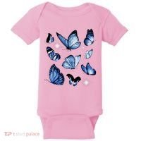 Blue Butterflies Cute Gift Baby Bodysuit thumb 0