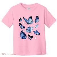 Blue Butterflies Cute Gift Toddler T-Shirt thumb 0