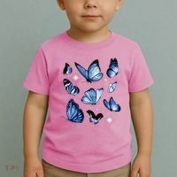 Blue Butterflies Cute Gift Toddler T-Shirt thumb 2