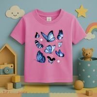 Blue Butterflies Cute Gift Toddler T-Shirt thumb 3