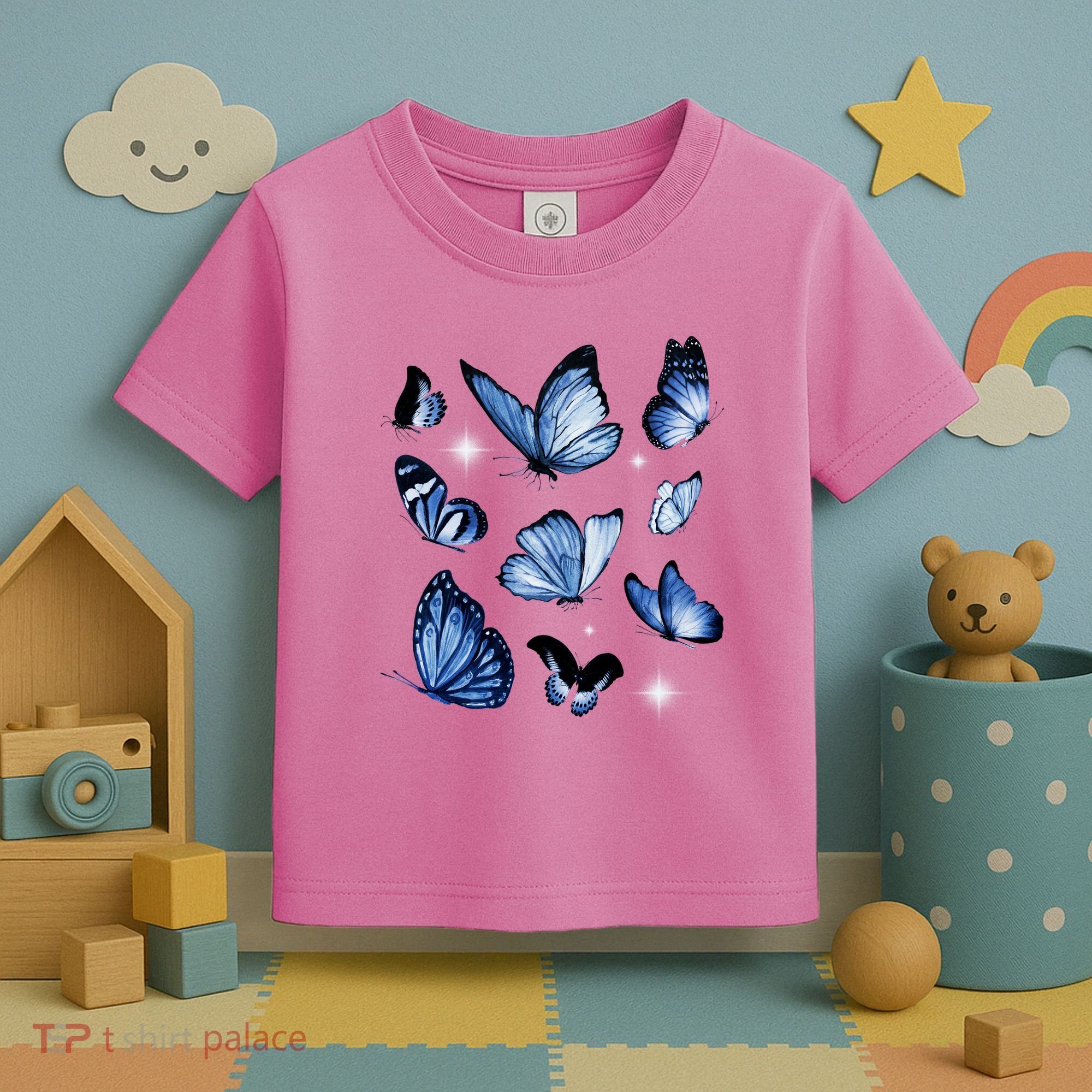 Blue Butterflies Cute Gift Toddler T-Shirt