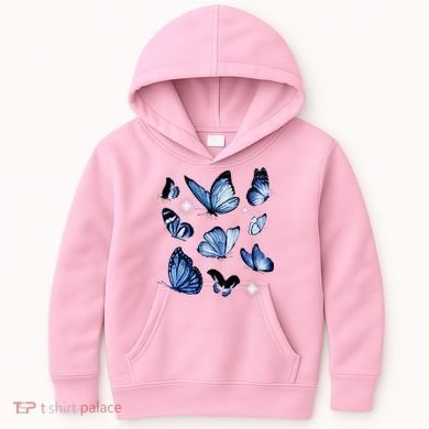Blue Butterflies Cute Gift Kids Hoodie