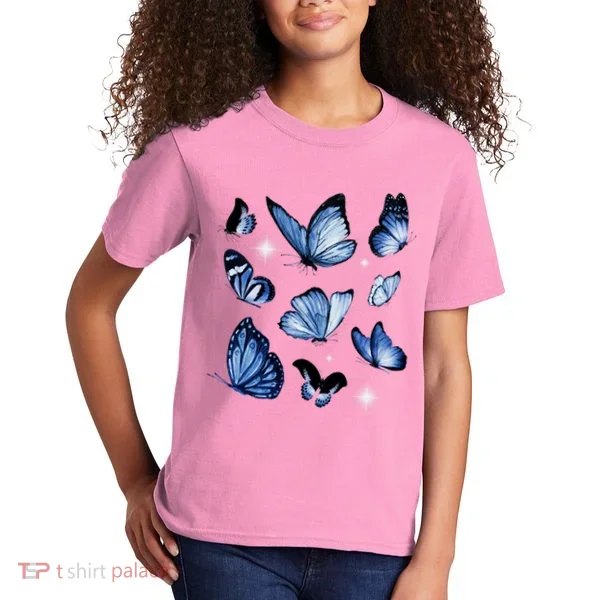 Blue Butterflies Cute Gift Kids T-Shirt