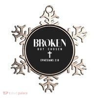 Broken But Chosen Ephesians 2:8 Bible Verse Christian Ornament thumb 0