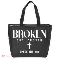 Broken But Chosen Ephesians 2:8 Bible Verse Christian Tote Bag thumb 0