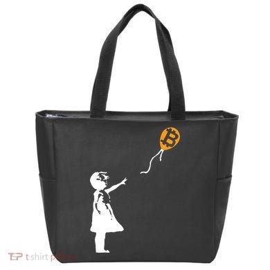 Bitcoin Balloon Cryptocurrency Tote Bag