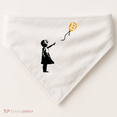 Bitcoin Balloon Cryptocurrency USA-Made Doggie Bandana