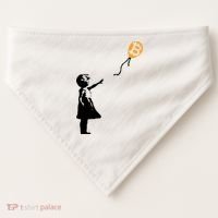 Bitcoin Balloon Cryptocurrency USA-Made Doggie Bandana thumb 0