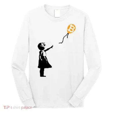 Bitcoin Balloon Cryptocurrency Long Sleeve Shirt