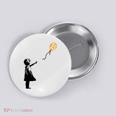 Bitcoin Balloon Cryptocurrency Button