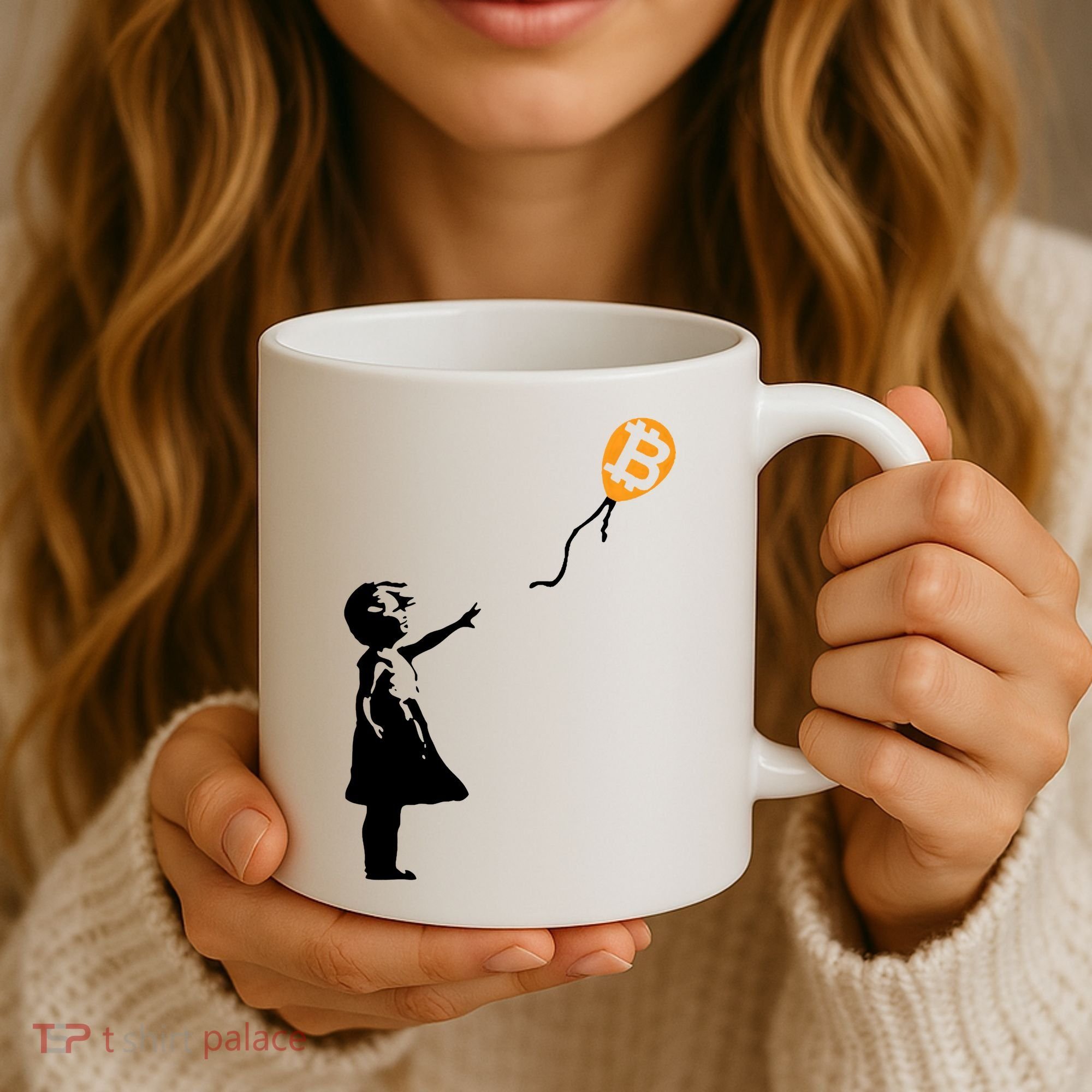 Bitcoin Balloon Cryptocurrency Coffee Mug