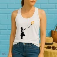 Bitcoin Balloon Cryptocurrency Women's Tank Top thumb 2