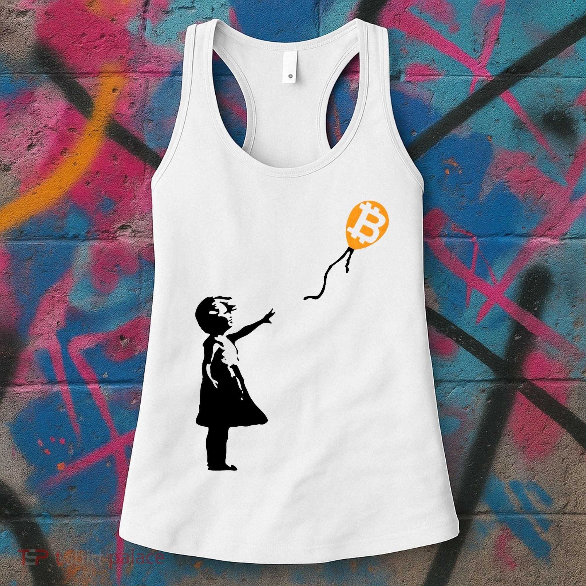 Bitcoin Balloon Cryptocurrency Women's Tank Top