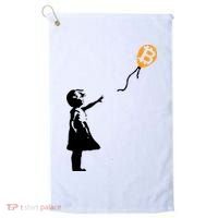 Bitcoin Balloon Cryptocurrency Golf Towel thumb 0