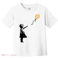 Bitcoin Balloon Cryptocurrency Toddler T-Shirt thumb 0