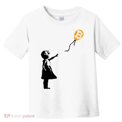 Bitcoin Balloon Cryptocurrency Toddler T-Shirt