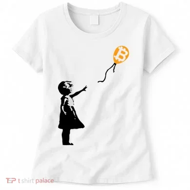 Bitcoin Balloon Cryptocurrency Women's T-Shirt