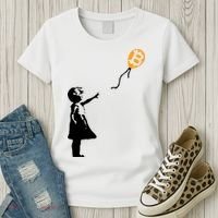 Bitcoin Balloon Cryptocurrency Women's T-Shirt thumb 3