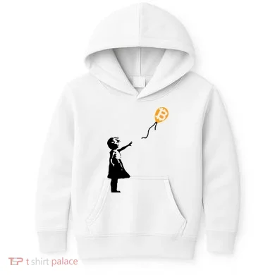 Bitcoin Balloon Cryptocurrency Kids Hoodie