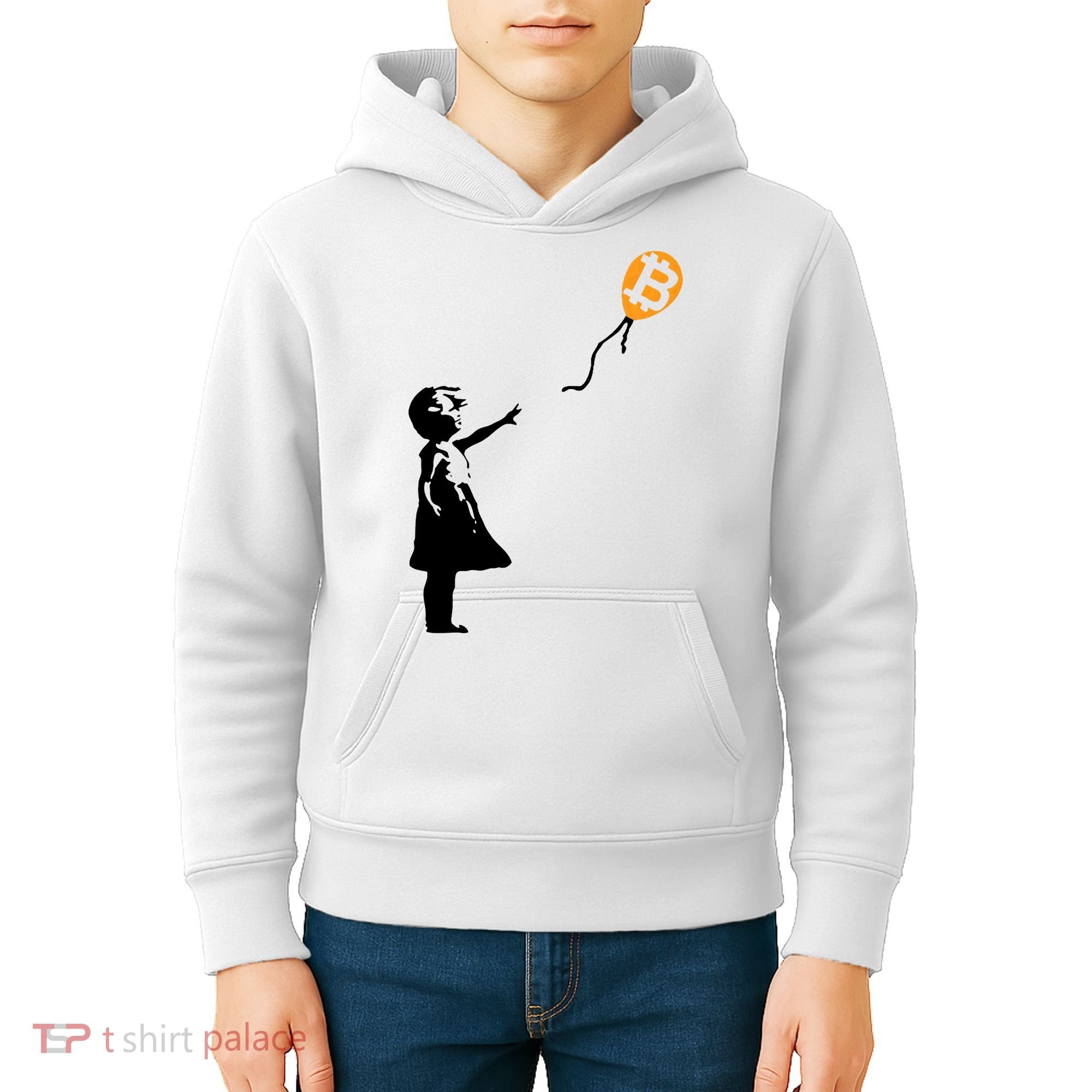 Bitcoin Balloon Cryptocurrency Kids Hoodie