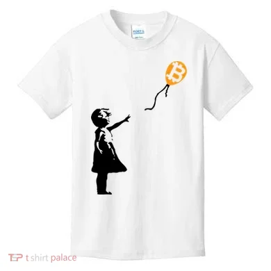 Bitcoin Balloon Cryptocurrency Kids T-Shirt