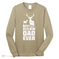 Best Buckin Dad Ever Gift Deer Hunting Father Long Sleeve Shirt thumb 0