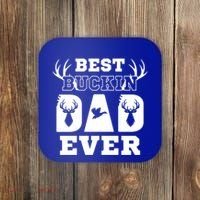 Best Buckin Dad Ever Funny Hunters Hunting Dads Fathers Meaningful Gift Coaster thumb 0