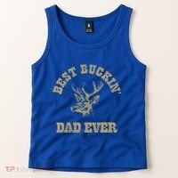 Best Buckin Dad Ever Funny Hunting Fathers Day Great Gift Tank Top thumb 2