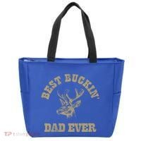 Best Buckin Dad Ever Funny Hunting Fathers Day Great Gift Tote Bag thumb 0