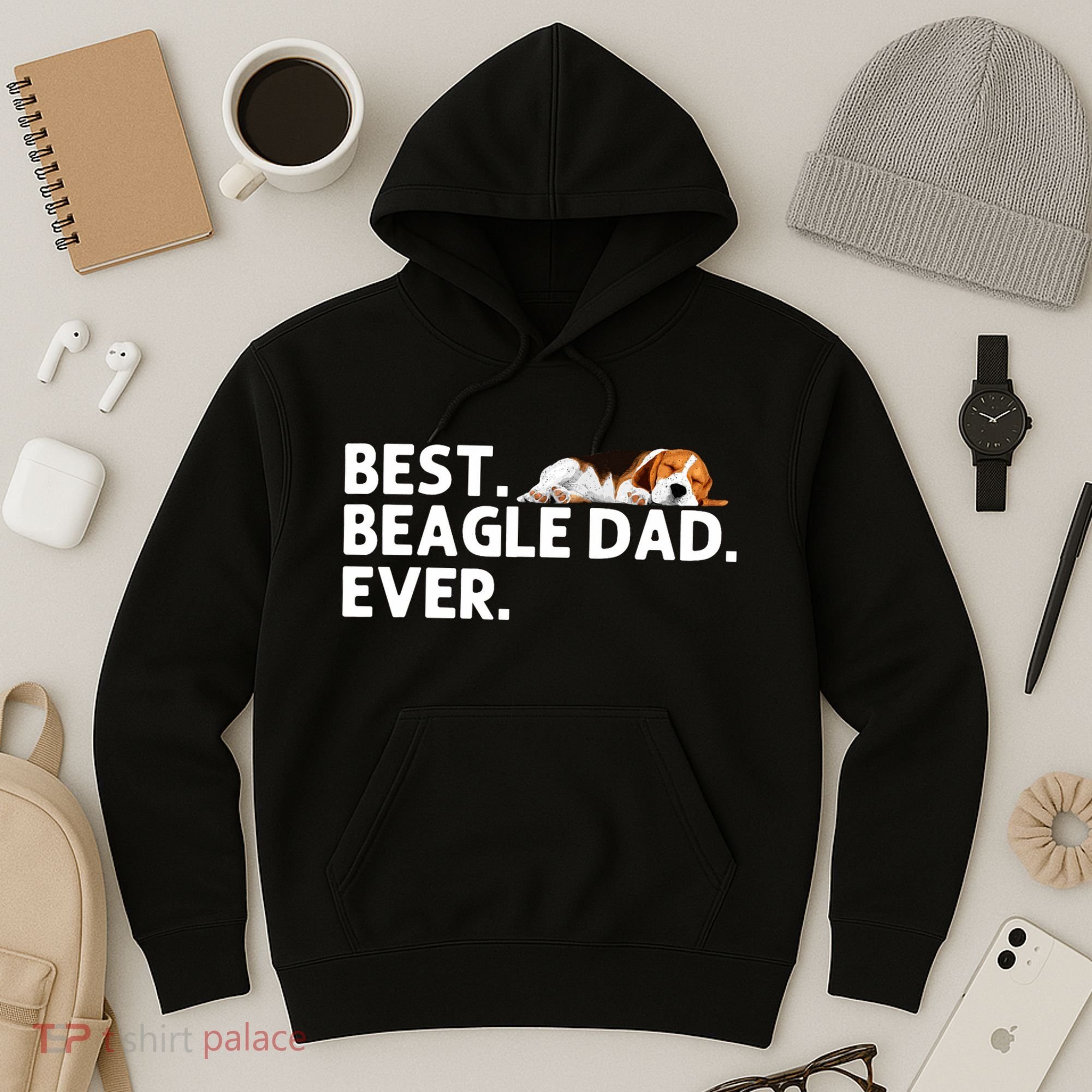 Best Beagle Dad Art For Father Beagle Dog Beagle Lover Hoodie
