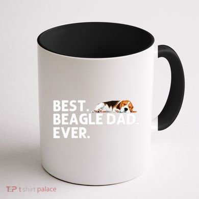 Best Beagle Dad Art For Father Beagle Dog Beagle Lover Coffee Mug back
