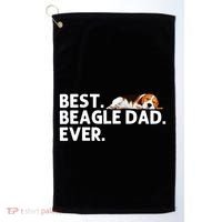 Best Beagle Dad Art For Father Beagle Dog Beagle Lover Golf Towel thumb 0