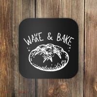 Bread Baking Disegn Sourdough Starter Wake And Bake Coaster thumb 0