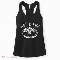 Bread Baking Disegn Sourdough Starter Wake And Bake Women's Tank Top thumb 0