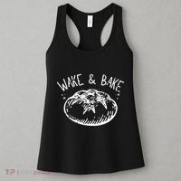 Bread Baking Disegn Sourdough Starter Wake And Bake Women's Tank Top thumb 3