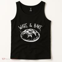 Bread Baking Disegn Sourdough Starter Wake And Bake Tank Top thumb 2