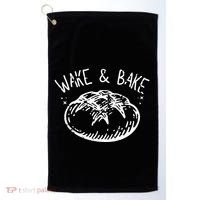 Bread Baking Disegn Sourdough Starter Wake And Bake Golf Towel thumb 0
